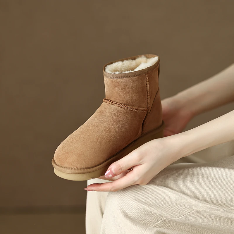 MythLuo Winter Women Warm Snow Boots Sheepskin Wool Fur Shoes Chelsea Boot Jagged Sole Women Winter Short Boots Outdoor Boots
MythLuo Winter Women Warm Snow Boots Sheepskin Wool Fur Shoes Chelsea Boot Jagged Sole Women Winter Short Boots Outdoor Boots