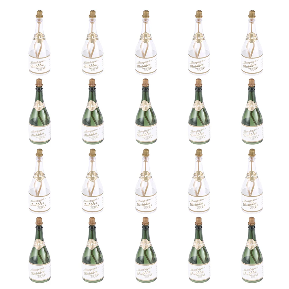 

20 Pcs De Mini Champagne Bubble Bottles Nativity Kids Wands Bulk Gifts Bubbles Party Favors Wedding