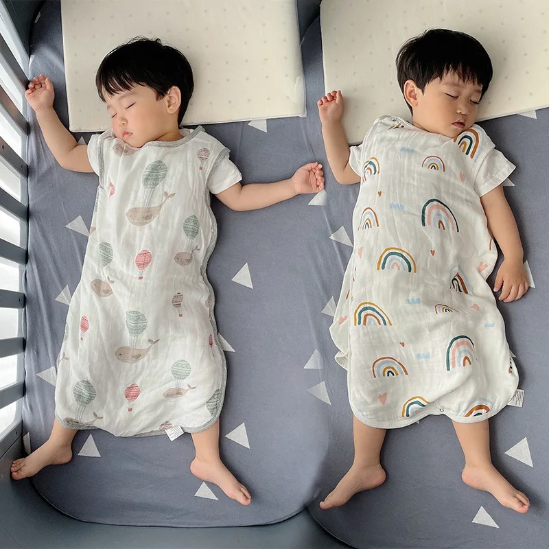 Cotton Sleeping Bag Four-layer Gauze Children's Baby Anti-kick Vest Infant Unisex Sleeveless Wearable Sleeping Sack Blanket
Cotton Sleeping Bag Four-layer Gauze Children's Baby Anti-kick Vest Infant Unisex Sleeveless Wearable Sleeping Sack Blanket