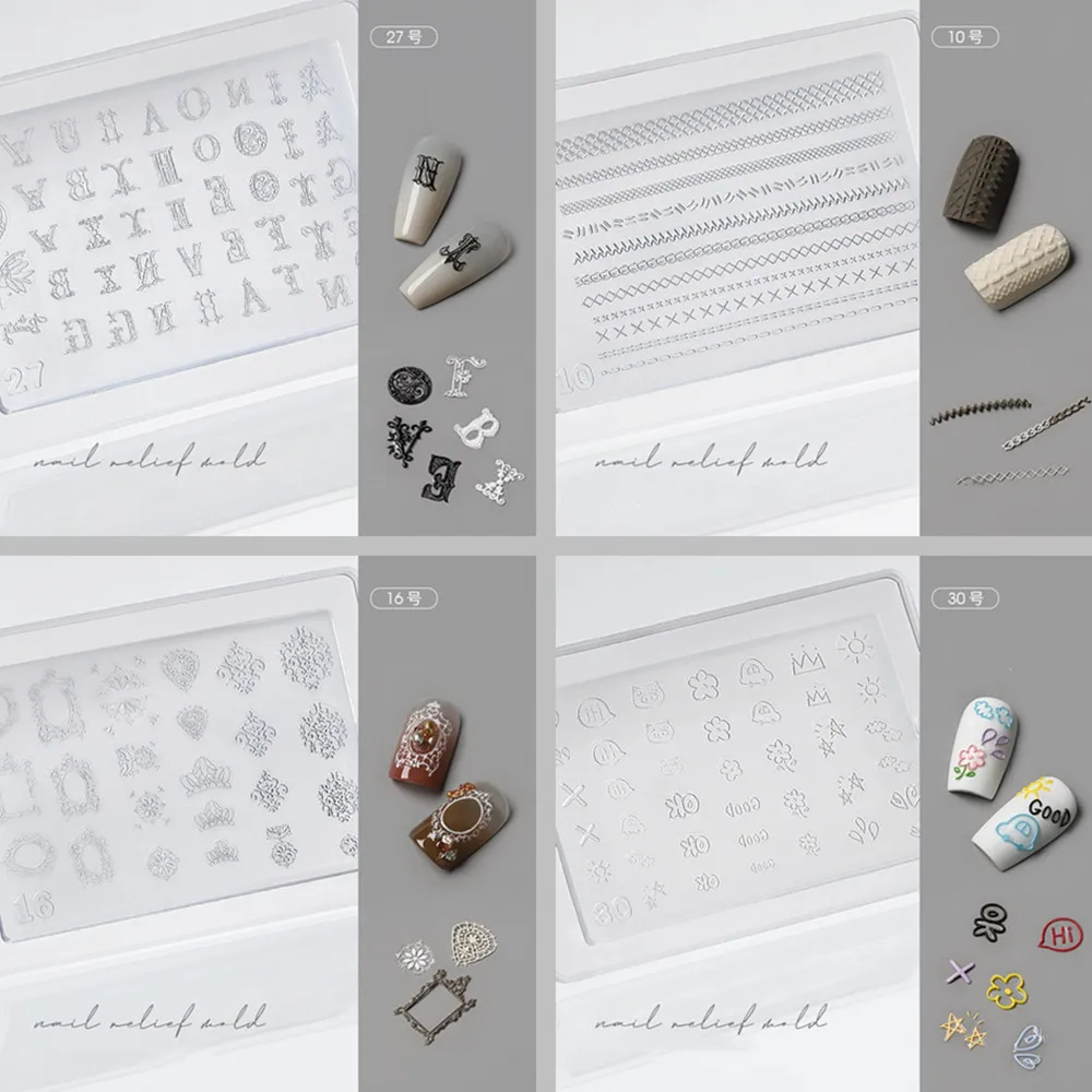 1 PC Alphabet Relief Silicone 3D Acrylic Nail Art Mold For Sun Decorations Ultra-thin Mould Nail SalonDesign DIY Pro Manicure
1 PC Alphabet Relief Silicone 3D Acrylic Nail Art Mold For Sun Decorations Ultra-thin Mould Nail SalonDesign DIY Pro Manicure