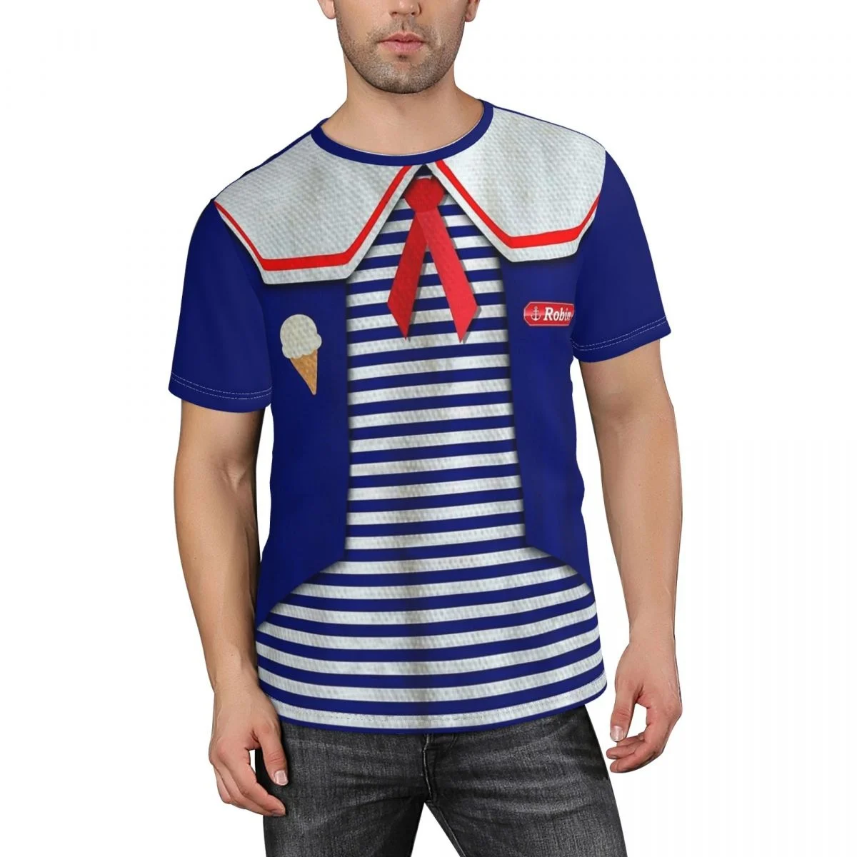 Stranger Things Scoops Ahoy Robin 3D Printed Unisex Polyester Tshirt Loose Fitness Tops Hip Hop Beach Male Tees
Stranger Things Scoops Ahoy Robin 3D Printed Unisex Polyester Tshirt Loose Fitness Tops Hip Hop Beach Male Tees