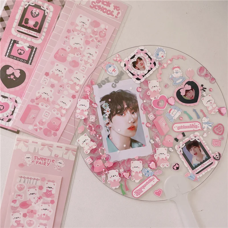Ins Cartoon Bear Sweet Cool Cute Stickers Girl Star Chasing Photo DIY Collage Stationery Manual Kawaii Decorative Sticker
Ins Cartoon Bear Sweet Cool Cute Stickers Girl Star Chasing Photo DIY Collage Stationery Manual Kawaii Decorative Sticker