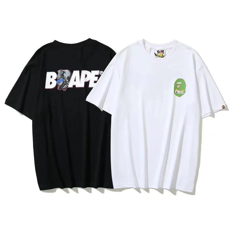 Модная футболка BAPE, брендовая свободная футболка с коротким рукавом для мужчин и женщин
Модная футболка BAPE, брендовая свободная футболка с коротким рукавом для мужчин и женщин