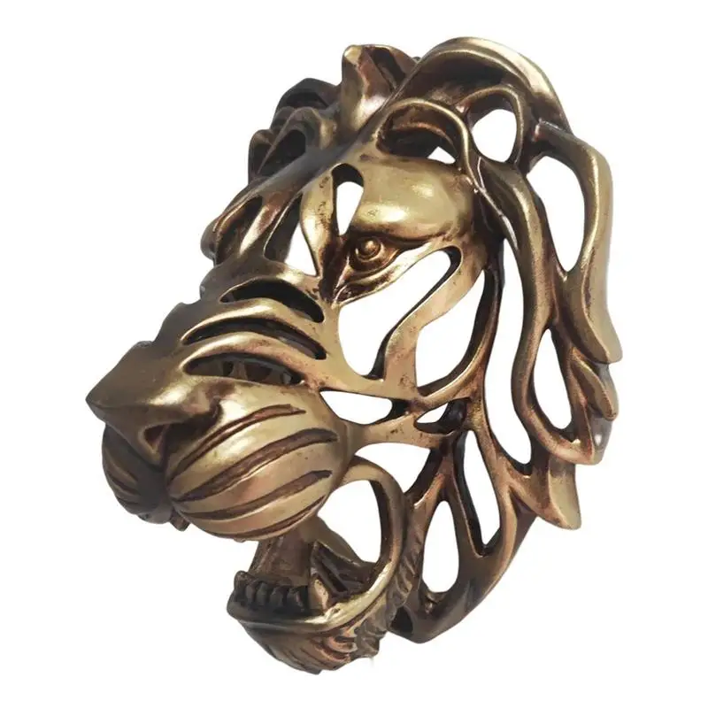 

Настенное украшение «голова льва», настенное искусство «голова льва», полые настенные искусства, имитация головы животного, статуя из смолы для садовой каменной стены