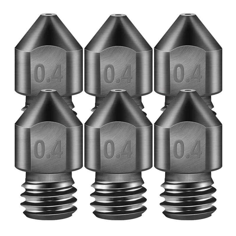 6 Pcs 3D Printer Extruder Nozzle Mk8 Hardened Steel Nozzle 0.4 Mm/1.75 Mm Ender 3 Wear-Resistant Nozzle For 3D Printer
6 Pcs 3D Printer Extruder Nozzle Mk8 Hardened Steel Nozzle 0.4 Mm/1.75 Mm Ender 3 Wear-Resistant Nozzle For 3D Printer