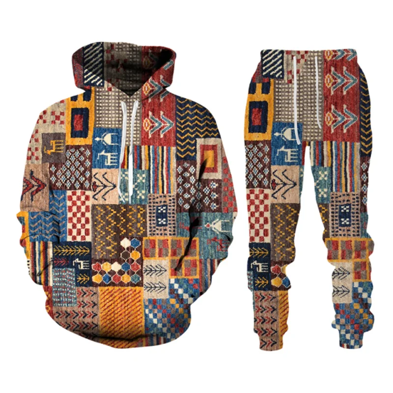 Spring Autumn Rag Patch Pattern 3D Printed Hoodies and Pants Set Harajuku Pullover Sweatshirts Casual Men's Clothing Tracksuit
Spring Autumn Rag Patch Pattern 3D Printed Hoodies and Pants Set Harajuku Pullover Sweatshirts Casual Men's Clothing Tracksuit
