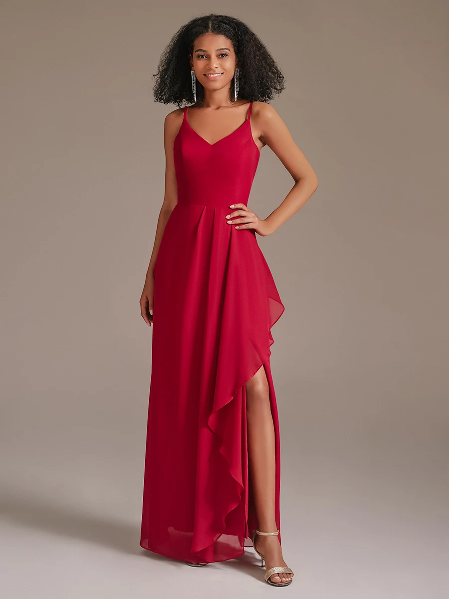 Loyeloy Red Simple Bridesmaid Dresses For Wedding Women Chiffon Women Party Prom Gown A-line Event Dress
Loyeloy Red Simple Bridesmaid Dresses For Wedding Women Chiffon Women Party Prom Gown A-line Event Dress