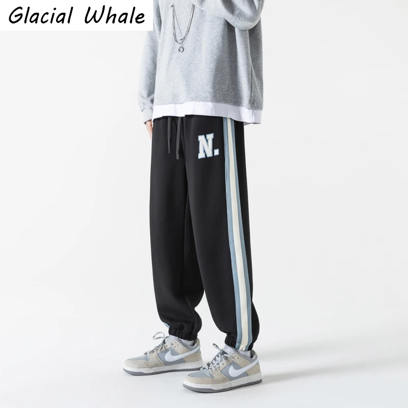

GlacialWhale Mens Baggy Sweatpants Men 2022 New Hip Hop Oversized Joggers Male Sports Trousers Streetwear Casual Pants For Men