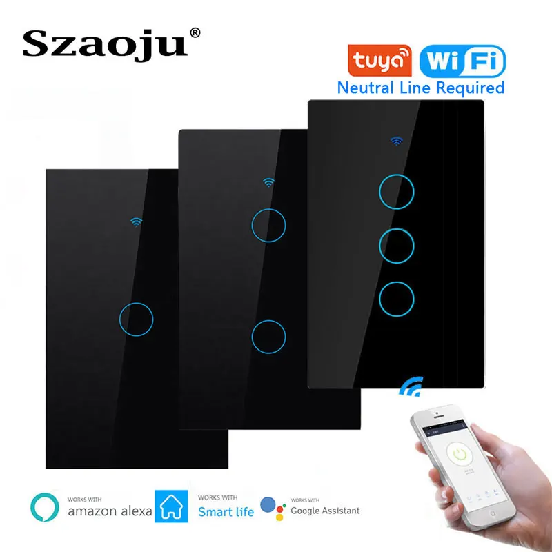 Szaoju Tuya Smart Life Light Switch WiFi Touch Sensor Smart Switch App Remote Control No Neutral Wire For Alexa Google Home
Szaoju Tuya Smart Life Light Switch WiFi Touch Sensor Smart Switch App Remote Control No Neutral Wire For Alexa Google Home
