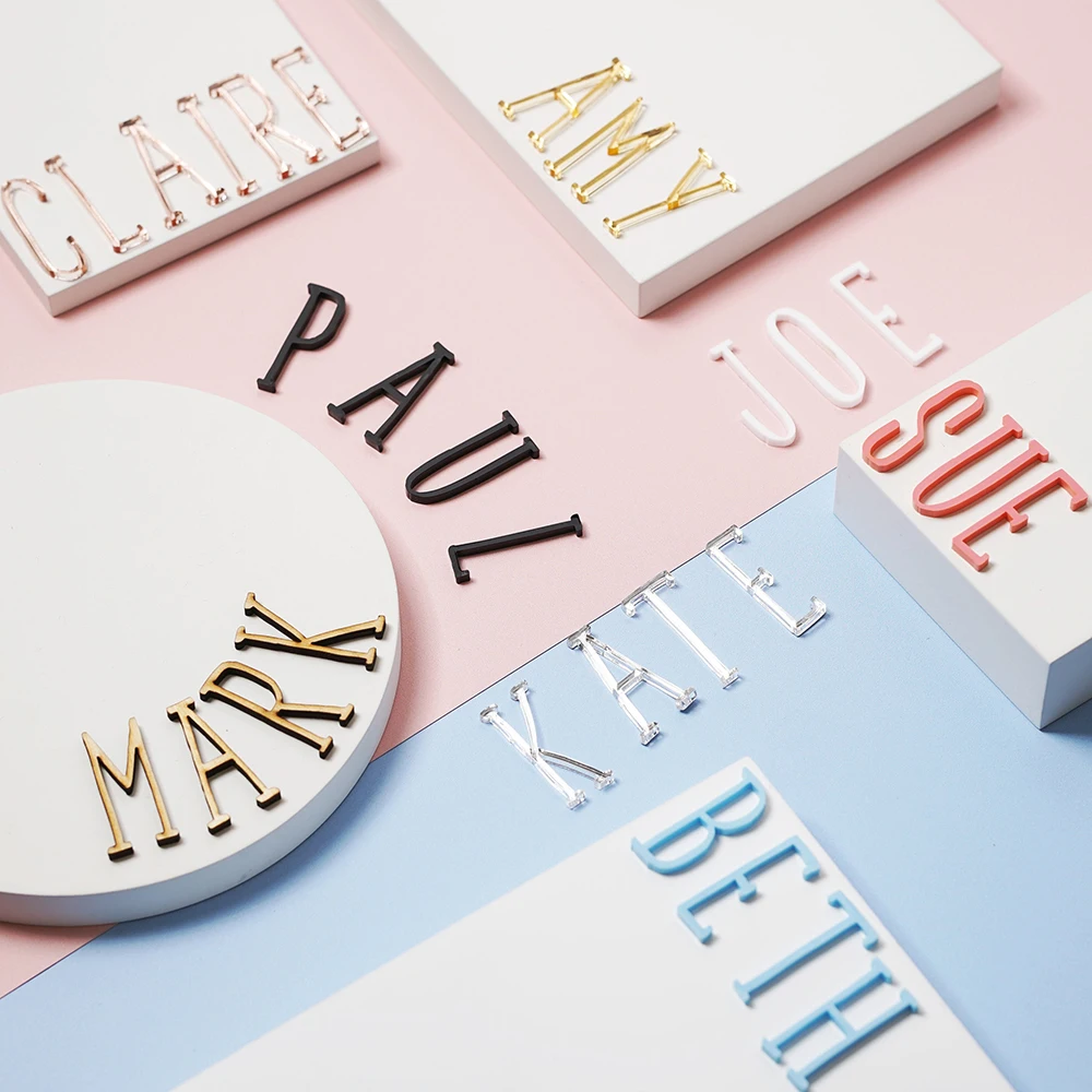 Custom Initial Letter Acrylic Cake Topper Name Tags for Wedding Guest Birthday Party Personalized Place Settings Table Decor
Custom Initial Letter Acrylic Cake Topper Name Tags for Wedding Guest Birthday Party Personalized Place Settings Table Decor