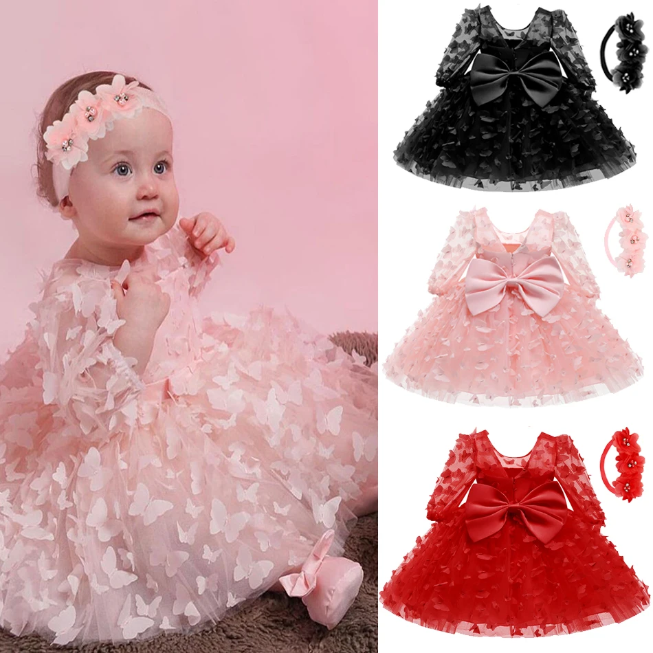 Baby Girl Butterfly Lace Dress With Headband Children First Birthday Party Costume Kids Evening Ball Gown Toddler Feast Outfits
Baby Girl Butterfly Lace Dress With Headband Children First Birthday Party Costume Kids Evening Ball Gown Toddler Feast Outfits