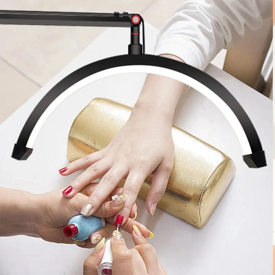16" Half LED Moon Light Lamp Arc LED Table Clamped Nail Lighting Lamps for Professional Beauty Salon Doing Lashes Eyebrow Nails 
16" Half LED Moon Light Lamp Arc LED Table Clamped Nail Lighting Lamps for Professional Beauty Salon Doing Lashes Eyebrow Nails
