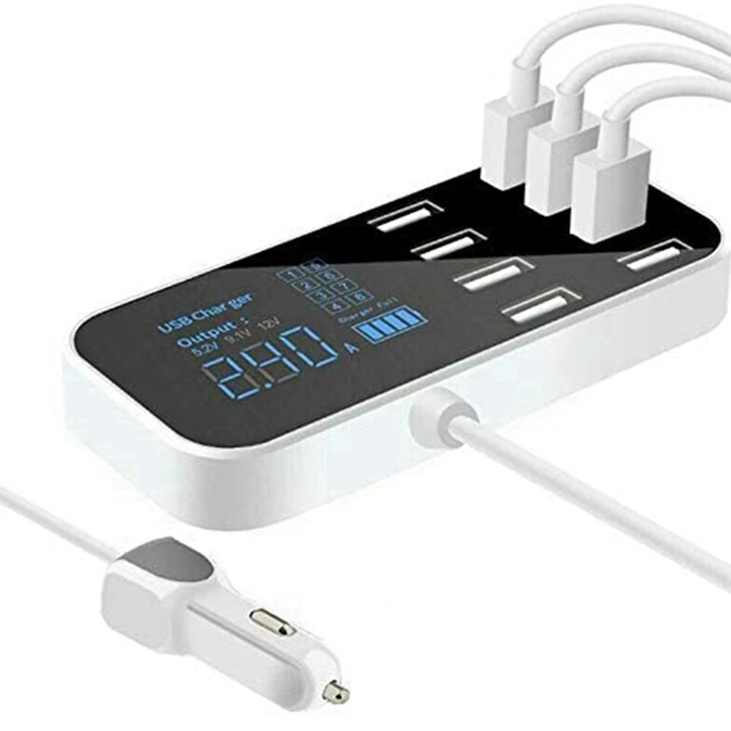2X A9S Fast Car Charger 8 Port Multi USB LCD Display Phone Charger 12V Battery Charger USB Hub For Phone Tablets GPS DVR
2X A9S Fast Car Charger 8 Port Multi USB LCD Display Phone Charger 12V Battery Charger USB Hub For Phone Tablets GPS DVR
