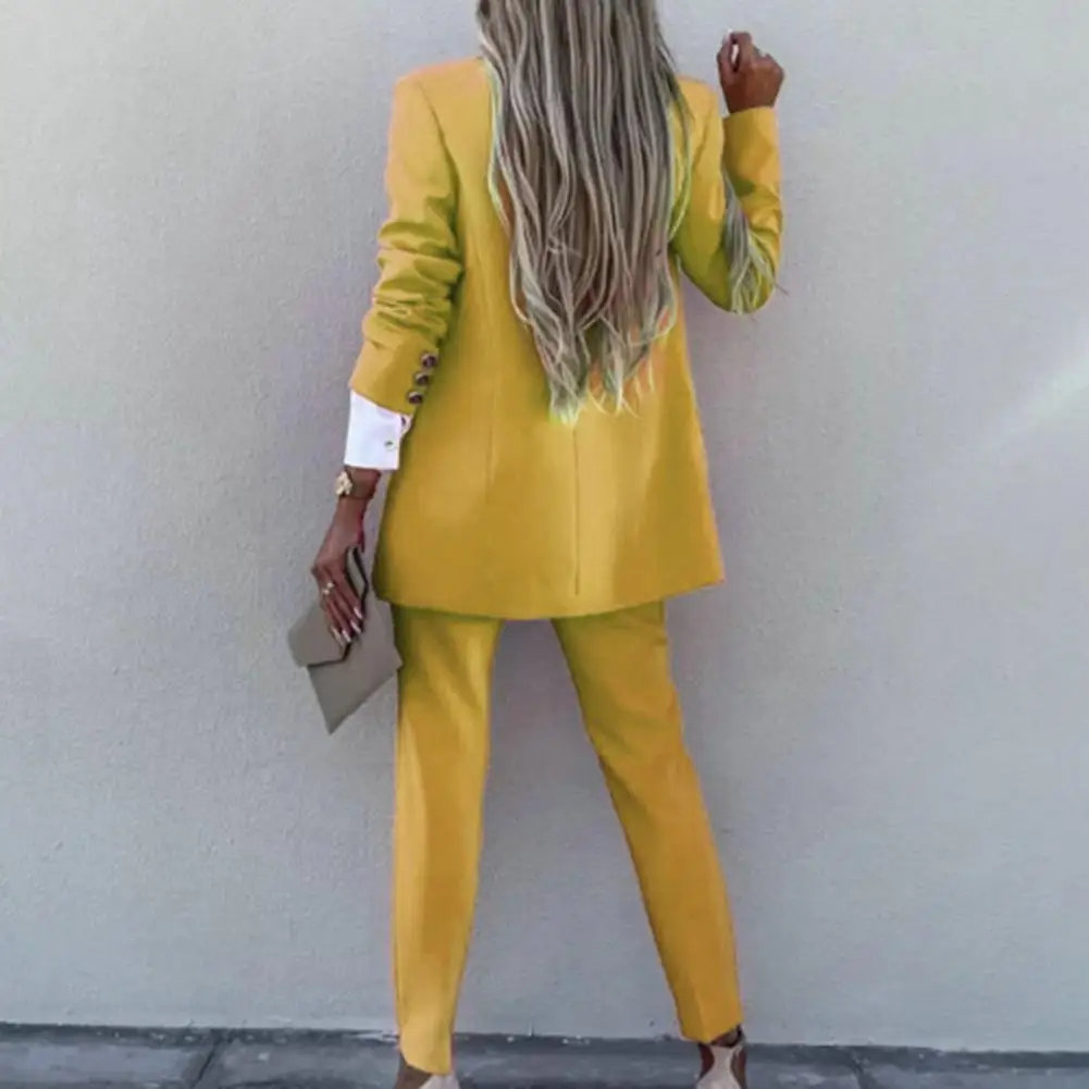 2 Pcs/Set Trendy Lady Outfit Set Turn-down Collar Double-breasted Spring Coat Pants Set Casual Lady Outfit Set
2 Pcs/Set Trendy Lady Outfit Set Turn-down Collar Double-breasted Spring Coat Pants Set Casual Lady Outfit Set