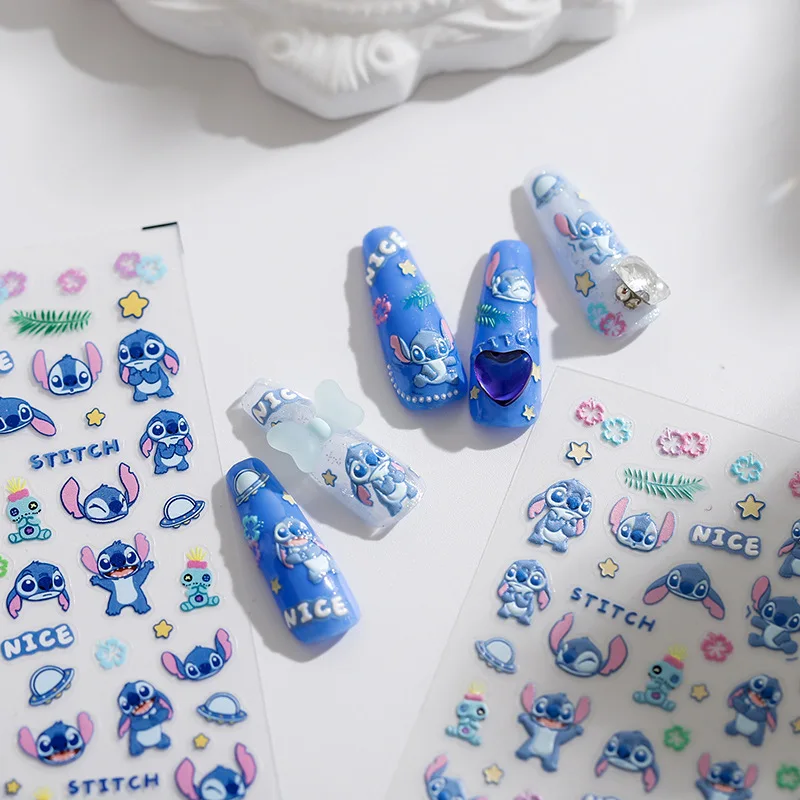 1PCS New Cute Cartoon Stitch 5D Nail Stickers Nail Art Decoration Decals Disney Stitch Anime Stickers Nail Parts
1PCS New Cute Cartoon Stitch 5D Nail Stickers Nail Art Decoration Decals Disney Stitch Anime Stickers Nail Parts