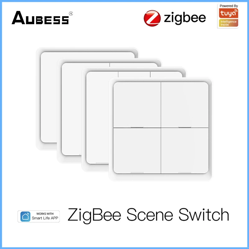 Aubess 4 Gang Tuya ZigBee беспроводной 12-канальный переключатель, кнопочный контроллер с питанием от батареи, автоматизация, для устройств Tuya
Aubess 4 Gang Tuya ZigBee беспроводной 12-канальный переключатель, кнопочный контроллер с питанием от батареи, автоматизация, для устройств Tuya