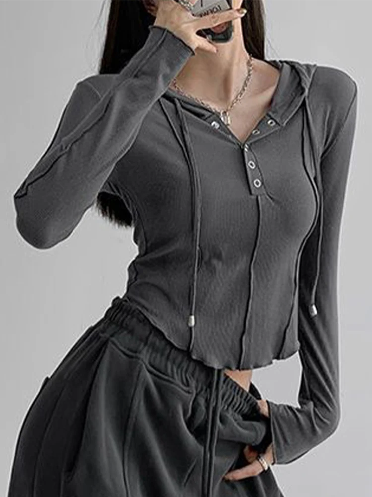 Crop Tops Women Korean Fashion T-shirts Female Hooded Sweatshirt Long Sleeve Tees Lady Casual Soft Tshirts Ropa Mujer
Crop Tops Women Korean Fashion T-shirts Female Hooded Sweatshirt Long Sleeve Tees Lady Casual Soft Tshirts Ropa Mujer