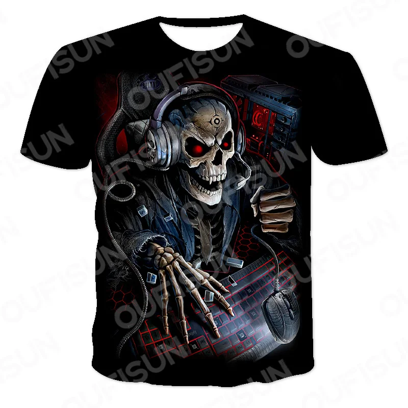 Men's and women's skeleton 3D printed T-shirts, fashionable round neck shirts, children's T-shirts, clothes
Men's and women's skeleton 3D printed T-shirts, fashionable round neck shirts, children's T-shirts, clothes