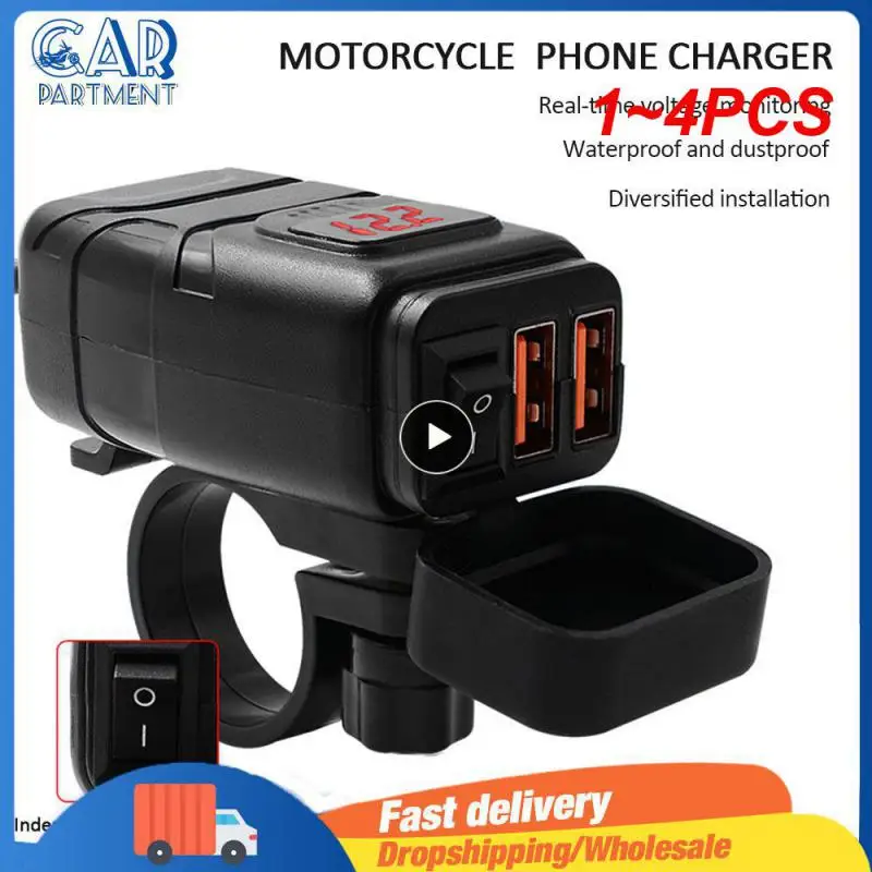 1~4PCS Vehicle-mounted Motorcycle Quick Charger Moto Accessories QC 3.0 Dual USB Charger Digital Voltmeter Adapter Waterproof
1~4PCS Vehicle-mounted Motorcycle Quick Charger Moto Accessories QC 3.0 Dual USB Charger Digital Voltmeter Adapter Waterproof
