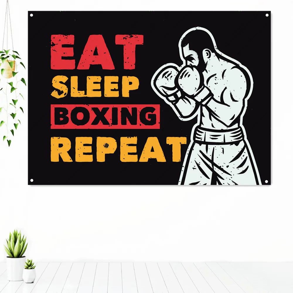 EAT SLEEP BOXING REPEAT Exercise Inspirational Tapestry Hanging Painting Home Decor Fitness Sport Workout Poster Gym Banner Flag
EAT SLEEP BOXING REPEAT Exercise Inspirational Tapestry Hanging Painting Home Decor Fitness Sport Workout Poster Gym Banner Flag