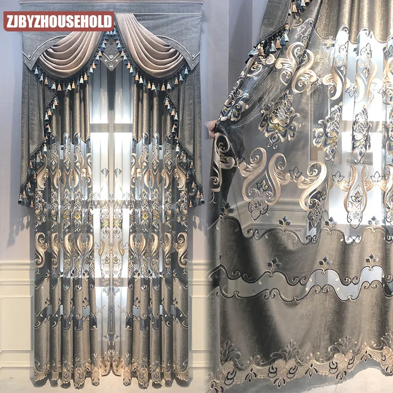 European Luxury Flannel Hollow Embroidered Curtains for Living Room Bedroom Floor-to-ceiling Windows High-end Customization
European Luxury Flannel Hollow Embroidered Curtains for Living Room Bedroom Floor-to-ceiling Windows High-end Customization