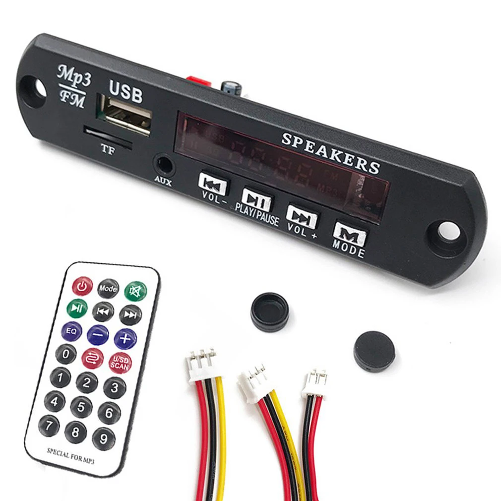 Wireless Bluetooth-compatible 5.0 5V 12V MP3 WMA Decoder Board Car Audio USB TF FM Radio Module Color Screen MP3 Player
Wireless Bluetooth-compatible 5.0 5V 12V MP3 WMA Decoder Board Car Audio USB TF FM Radio Module Color Screen MP3 Player