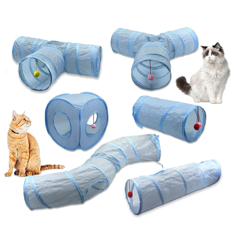 

Серый туннель для кошек, товары для домашних животных, забавные игрушки для котят, складные игрушки для кошек, Обучающие интерактивные забавные игрушки, игровой туннель