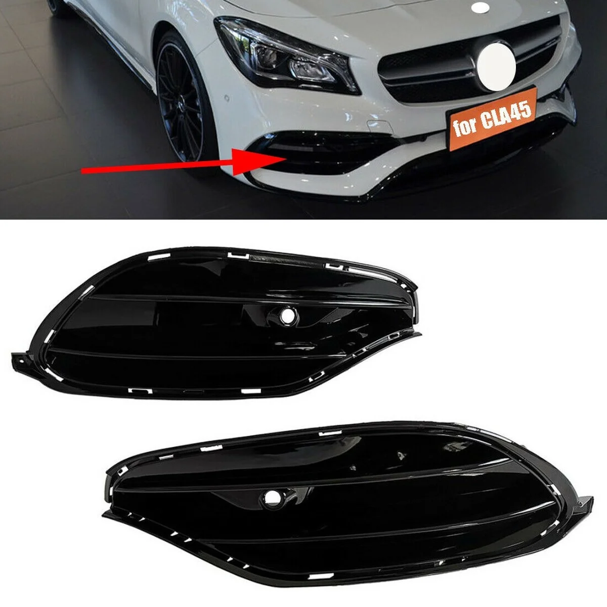 Front Bumper Grille Fog Light Cover Replace for Benz CLA W117 CLA 45 Sport 16-18
Front Bumper Grille Fog Light Cover Replace for Benz CLA W117 CLA 45 Sport 16-18