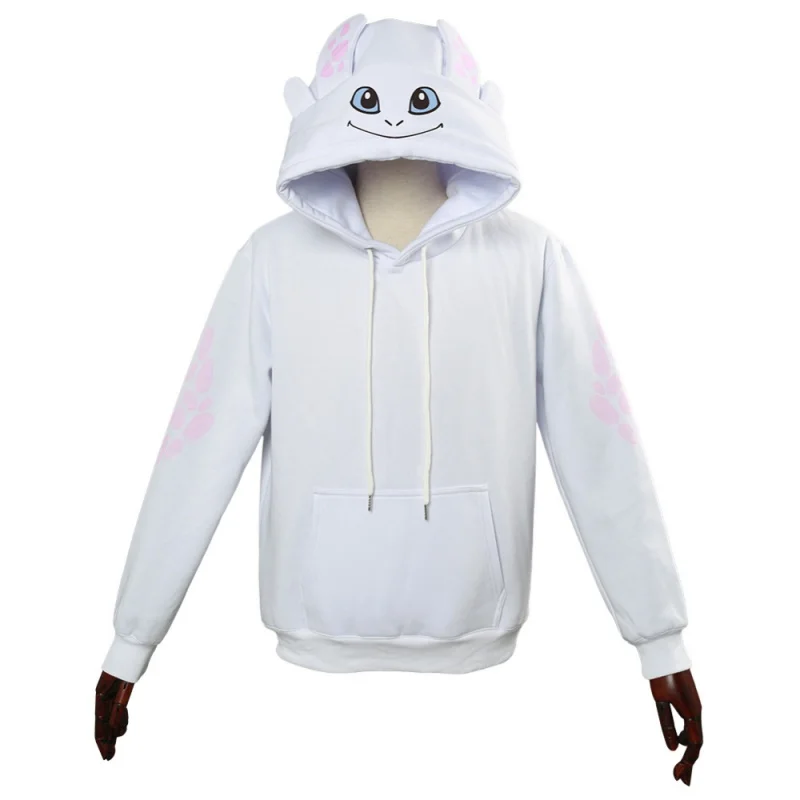How to Train Your Dragon Light Fury Cosplay hoodie Costumes Sweatshirt Casual Zipper Jackets Coat Hooded
How to Train Your Dragon Light Fury Cosplay hoodie Costumes Sweatshirt Casual Zipper Jackets Coat Hooded