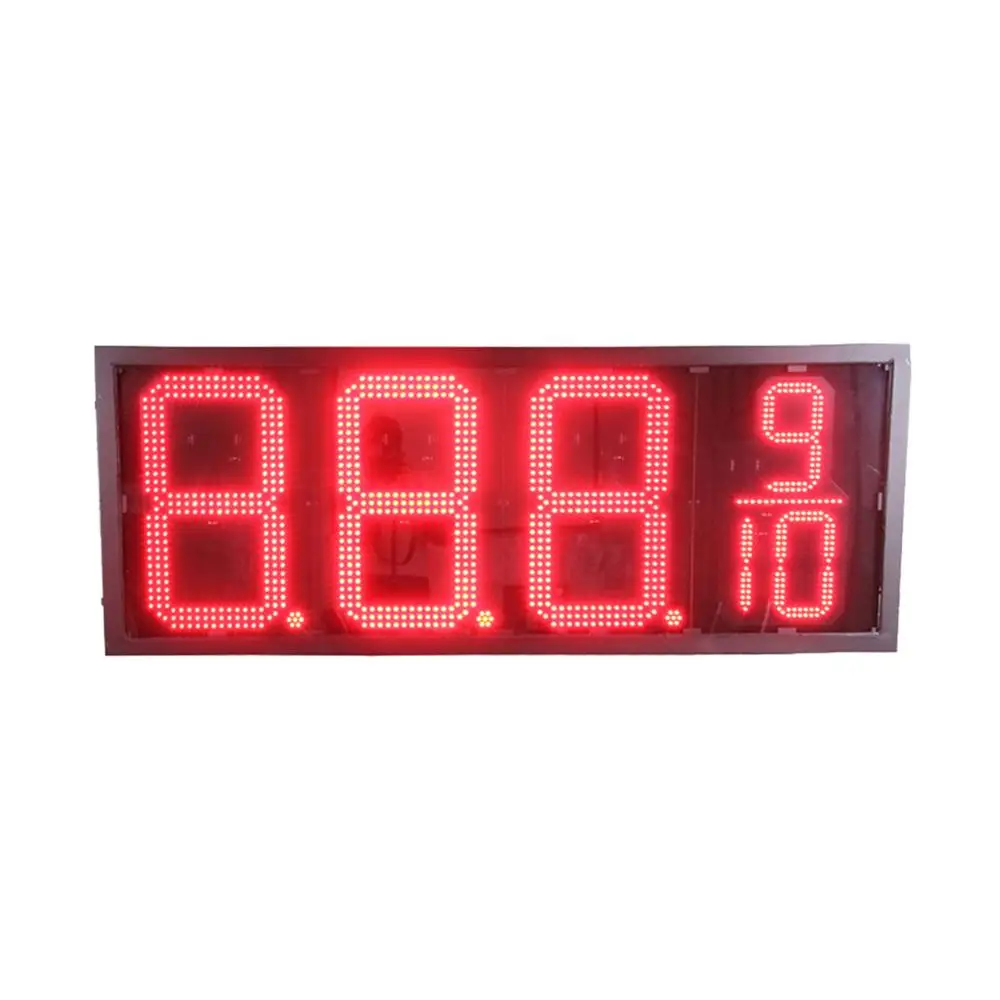 20 Inch 7 Segment LED Gas Price Signs with IP65 Waterproof Cabinet, Digit LED Display for Gas Station Advertising
20 Inch 7 Segment LED Gas Price Signs with IP65 Waterproof Cabinet, Digit LED Display for Gas Station Advertising