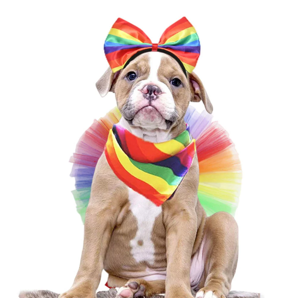 Pride Month Decorations Rainbow Headband Dog Makeup Tie Pet Bandanas Dogs Textured Plastic Triangle Skirt Headbands
Pride Month Decorations Rainbow Headband Dog Makeup Tie Pet Bandanas Dogs Textured Plastic Triangle Skirt Headbands