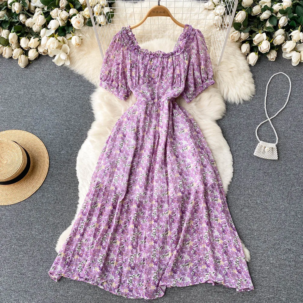 Floral Dress Women's Summer Dress 2022 New Bellflower French Gentle Wind Fairy Waist and Thin Mid-length Skirt
Floral Dress Women's Summer Dress 2022 New Bellflower French Gentle Wind Fairy Waist and Thin Mid-length Skirt
