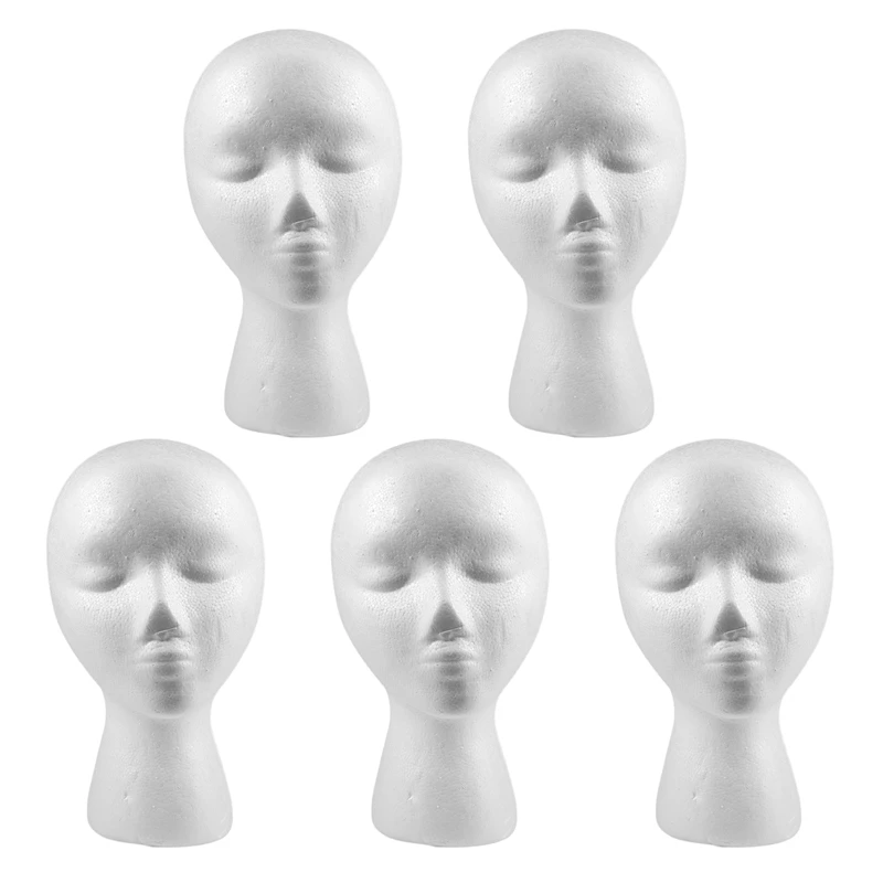 5Pcs 27.5 X 52Cm Dummy / Mannequin Head Female Foam(Polystyrene) Exhibitor For Cap, Headphones
5Pcs 27.5 X 52Cm Dummy / Mannequin Head Female Foam(Polystyrene) Exhibitor For Cap, Headphones