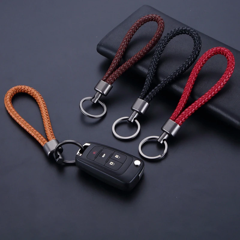 New Unisex Braided Leather Rope Handmade Waven Keychain Leather Key Chain Ring Holder for Car Keyrings Men Women Jewelry Gift
New Unisex Braided Leather Rope Handmade Waven Keychain Leather Key Chain Ring Holder for Car Keyrings Men Women Jewelry Gift