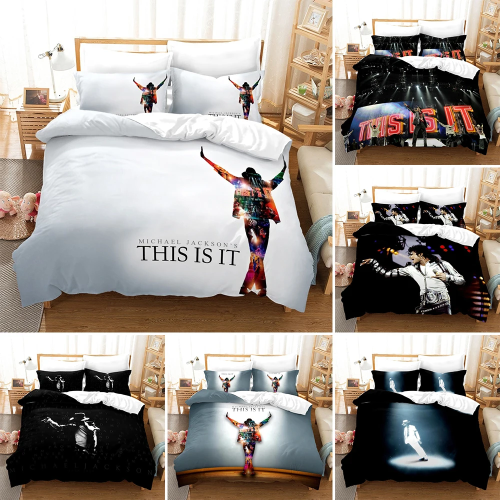 

Nordic Style 3D Michael Jackson Print Duvet Cover Teen Popular Bedding Set 2/3pcs Size Full Twin Comforter Covers And Pillowcase