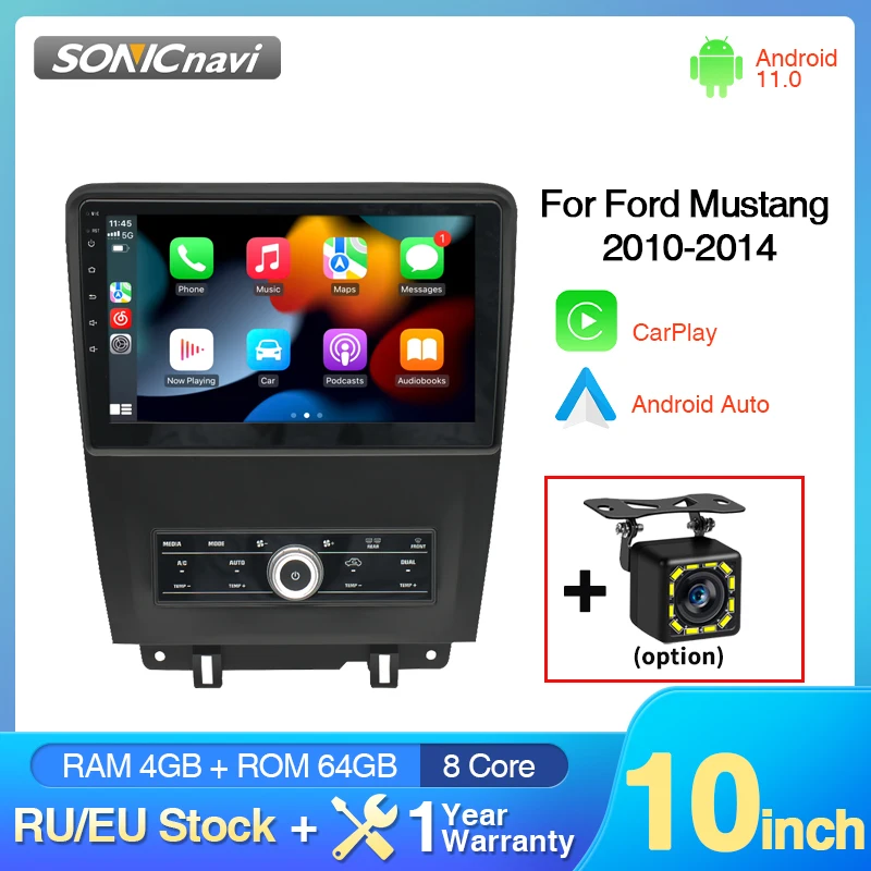 10inch Car Radio for Ford Mustang 2010-2014 Android Multimedia Player CarPlay Frame Kit Head Unit Auto Panel Fascia Trim Bezel 
10inch Car Radio for Ford Mustang 2010-2014 Android Multimedia Player CarPlay Frame Kit Head Unit Auto Panel Fascia Trim Bezel