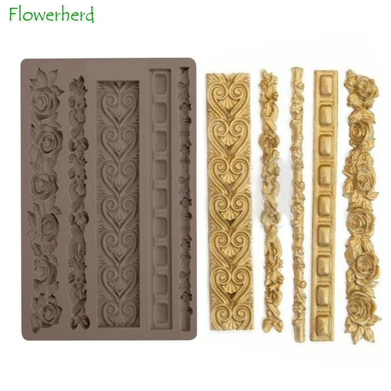 Flowers Embossed Edge Decoration Chocolate Mold Fondant DIY Baking Tools Cake Silicone Mold Cake Decoration Accessories
Flowers Embossed Edge Decoration Chocolate Mold Fondant DIY Baking Tools Cake Silicone Mold Cake Decoration Accessories