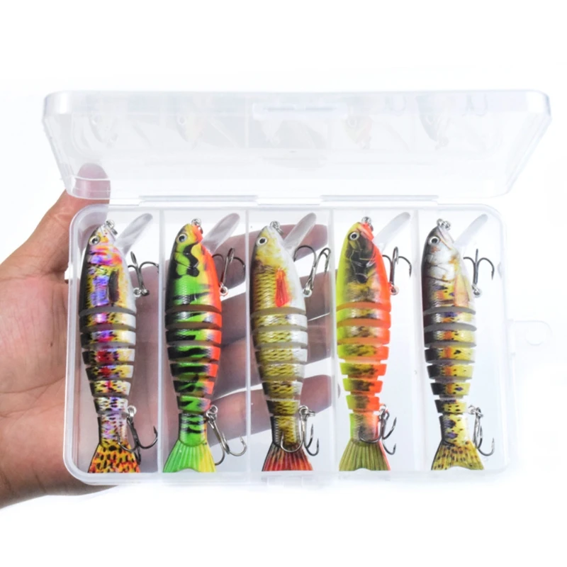5pcs Fishing Lures for Bass Trout 4.3" Multi Jointed Swimbaits Slow Sinking Bionic Hard Lure Fishing Baits
5pcs Fishing Lures for Bass Trout 4.3" Multi Jointed Swimbaits Slow Sinking Bionic Hard Lure Fishing Baits