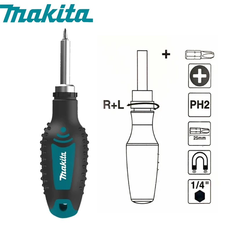 Makita D-58833 Ratchet Screwdriver Magnetic Semi-Automatic Positive Negative Ratchet Non-Slip Screwdriver MAKITA Hand Tools
Makita D-58833 Ratchet Screwdriver Magnetic Semi-Automatic Positive Negative Ratchet Non-Slip Screwdriver MAKITA Hand Tools