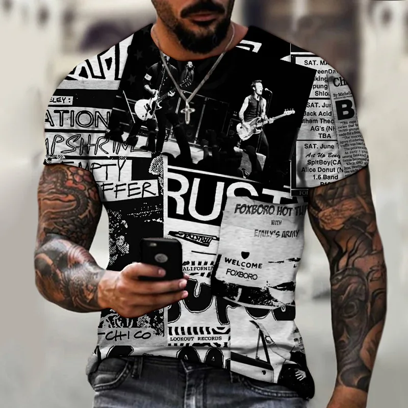 Y2k Newspaper 3D Printed Oversized Men's T-shirts Street Fashion Hip-hop Short-sleeved Summer Lightweight Breathable Clothing
Y2k Newspaper 3D Printed Oversized Men's T-shirts Street Fashion Hip-hop Short-sleeved Summer Lightweight Breathable Clothing