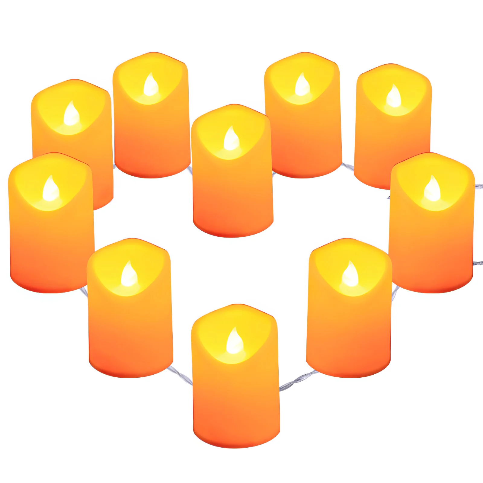 10 LED Flameless Candles Lamp Lights Battery Operated Plastic Pillar Flickering for Party Decor Marriage Proposal Arrangement
10 LED Flameless Candles Lamp Lights Battery Operated Plastic Pillar Flickering for Party Decor Marriage Proposal Arrangement