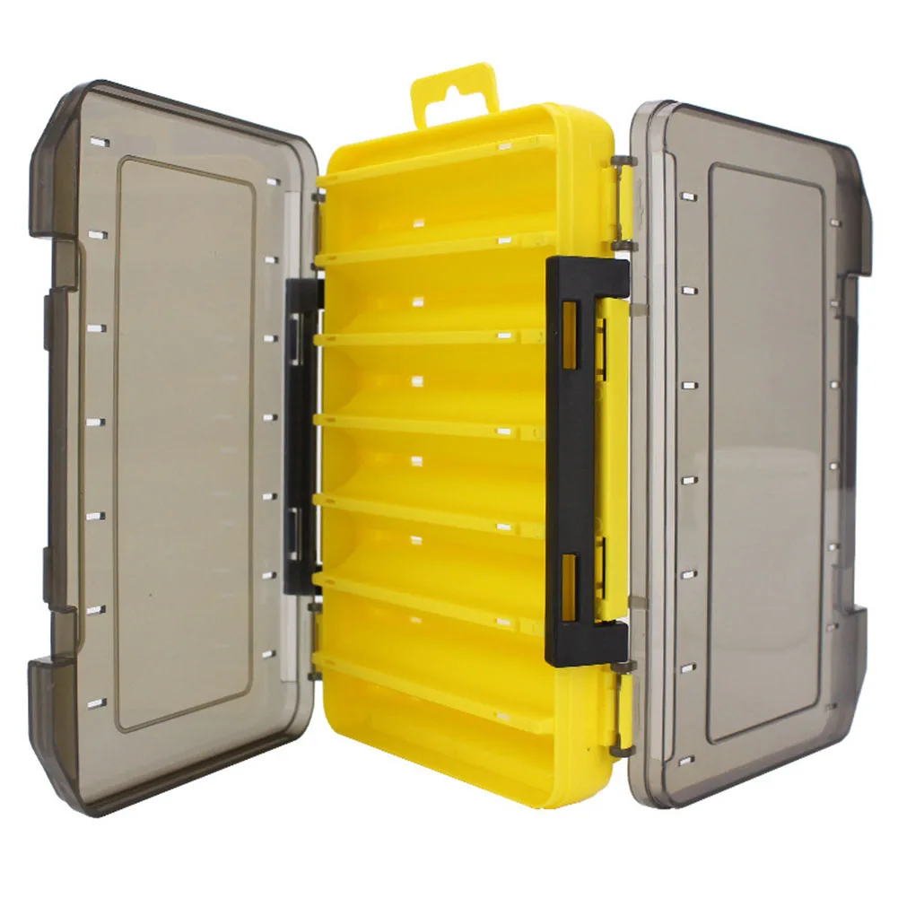 Fishing Tackle Box Double Sided Fishing Tackle Box Bait Lure Hook Storage Box Fishing Tackle Accessories 12/14 Compartments
Fishing Tackle Box Double Sided Fishing Tackle Box Bait Lure Hook Storage Box Fishing Tackle Accessories 12/14 Compartments