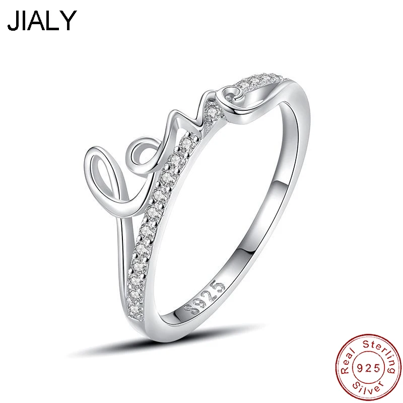 JIALY Fine Solid European AAA CZ Letter LOVE S925 Sterling Silver Ring For Women Birthday Party Wedding Gift Jewelry
JIALY Fine Solid European AAA CZ Letter LOVE S925 Sterling Silver Ring For Women Birthday Party Wedding Gift Jewelry