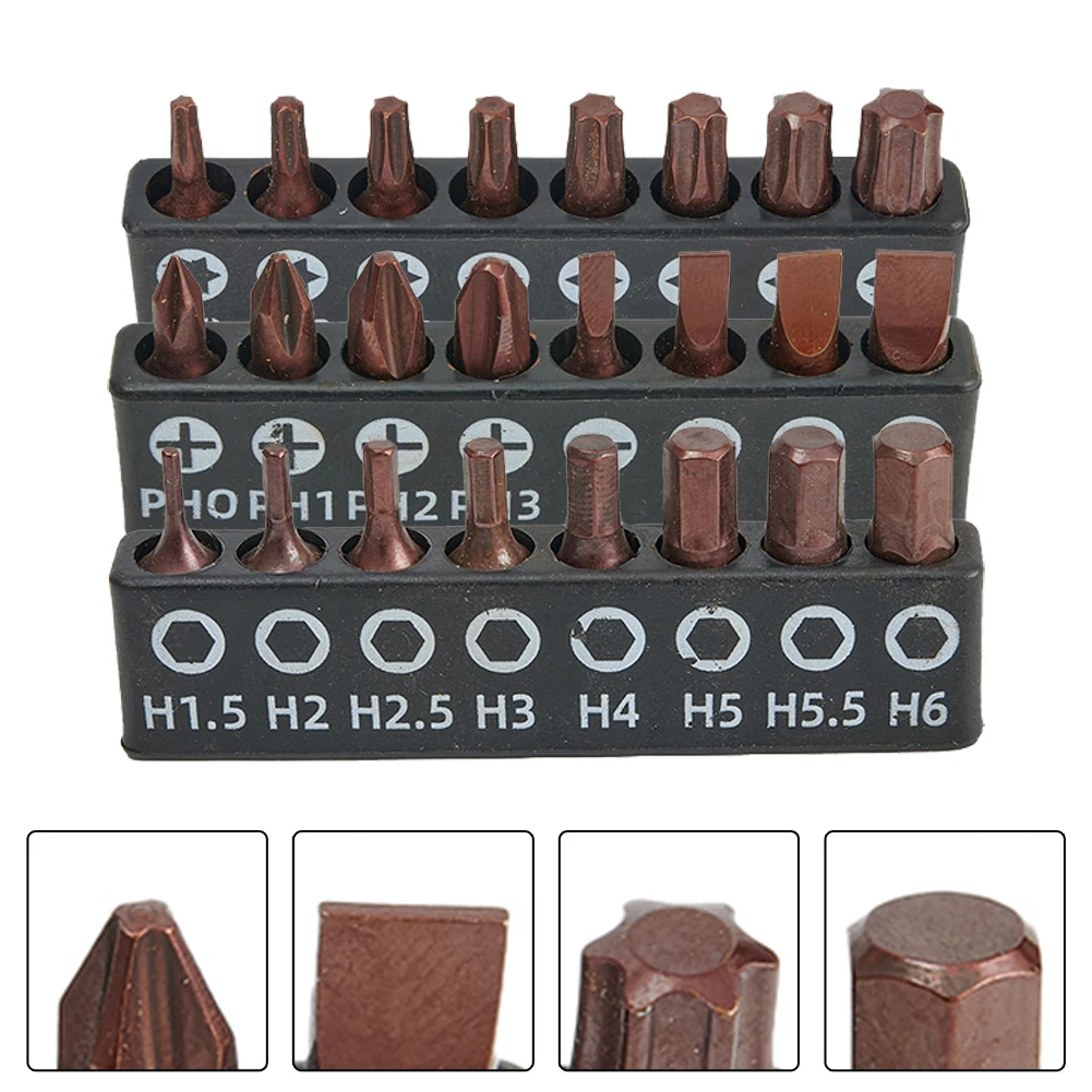 24pcs Screwdriver Bit Torx Flat Cross Hex Electric Screwdriver Head Anti Slip Screws Drivers For Electric Drill Access Hand Tool
24pcs Screwdriver Bit Torx Flat Cross Hex Electric Screwdriver Head Anti Slip Screws Drivers For Electric Drill Access Hand Tool