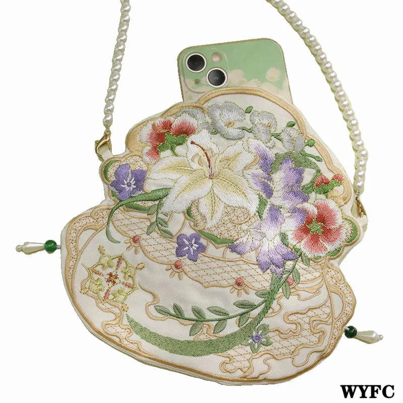 Cabbage Embroidered Diagonal Small Bag Vintage Versatile Hanfu Accessories Shoulder Bag Original Coin Purse Pearl Chain Decorate
Cabbage Embroidered Diagonal Small Bag Vintage Versatile Hanfu Accessories Shoulder Bag Original Coin Purse Pearl Chain Decorate