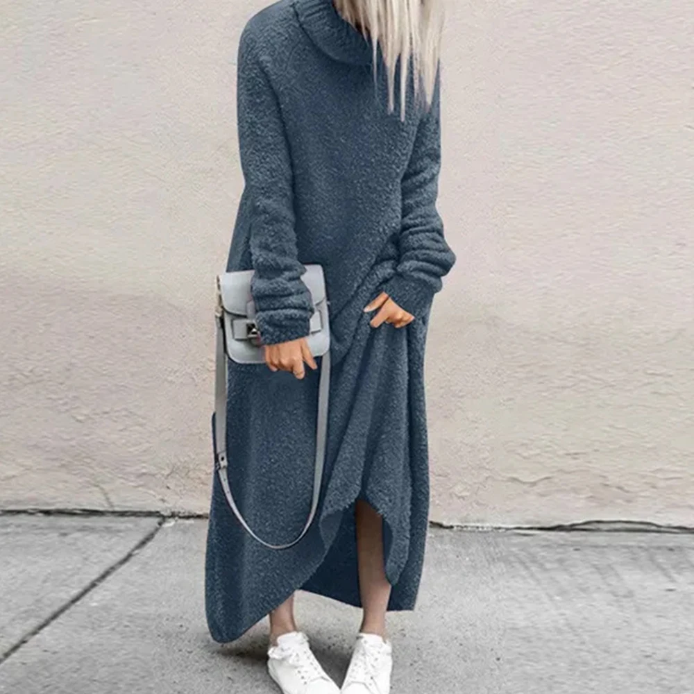 ZNU Plush Casual Solid Turtleneck Dress for Woman Clothes Vintage Elegant Long Dresse Female Clothing Winter Spring
ZNU Plush Casual Solid Turtleneck Dress for Woman Clothes Vintage Elegant Long Dresse Female Clothing Winter Spring