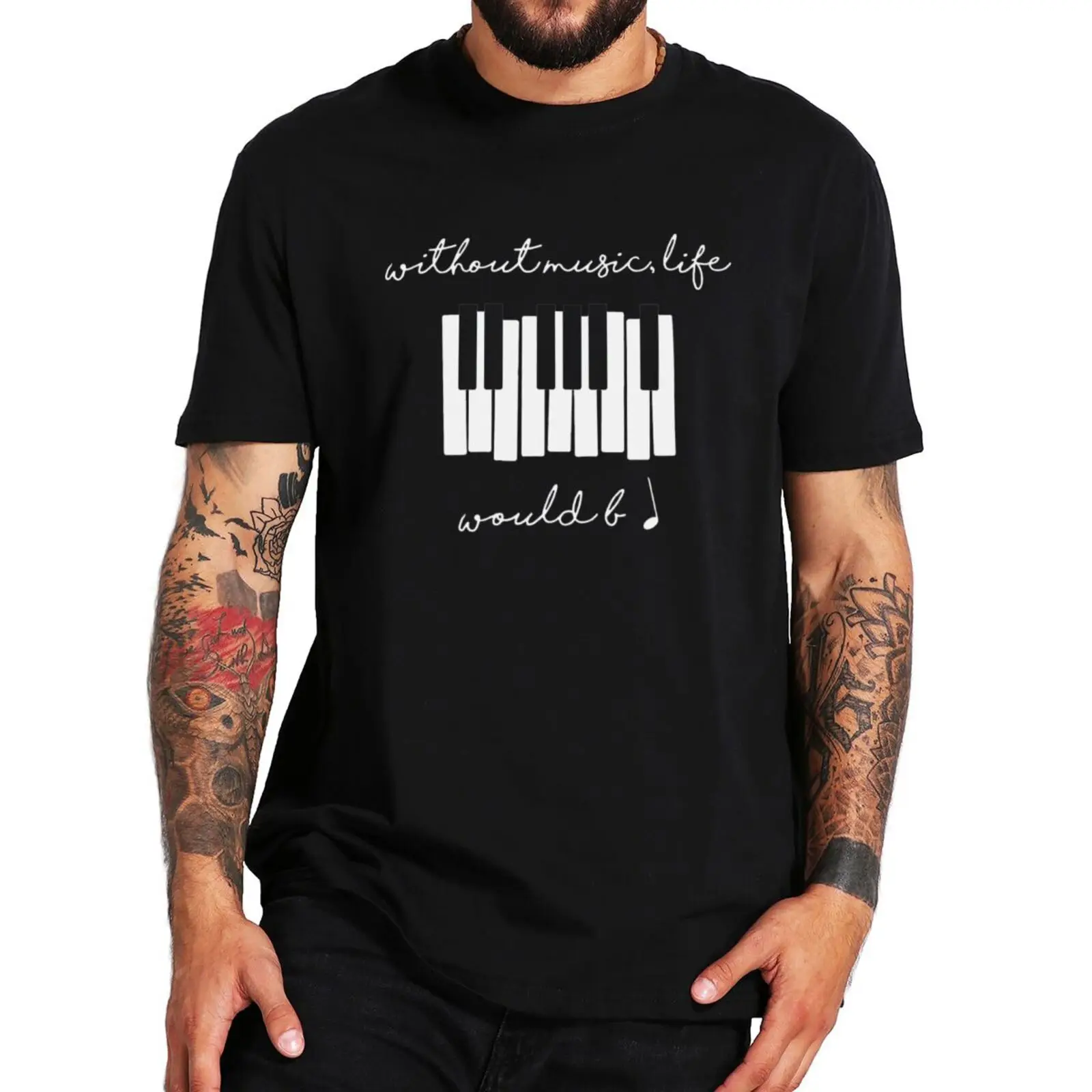 Without Music Life Would Be Flat B T Shirt Flat Piano Funny Music Lovers Classic Tshirt 100% Cotton EU Size Soft T-Shirt
Without Music Life Would Be Flat B T Shirt Flat Piano Funny Music Lovers Classic Tshirt 100% Cotton EU Size Soft T-Shirt