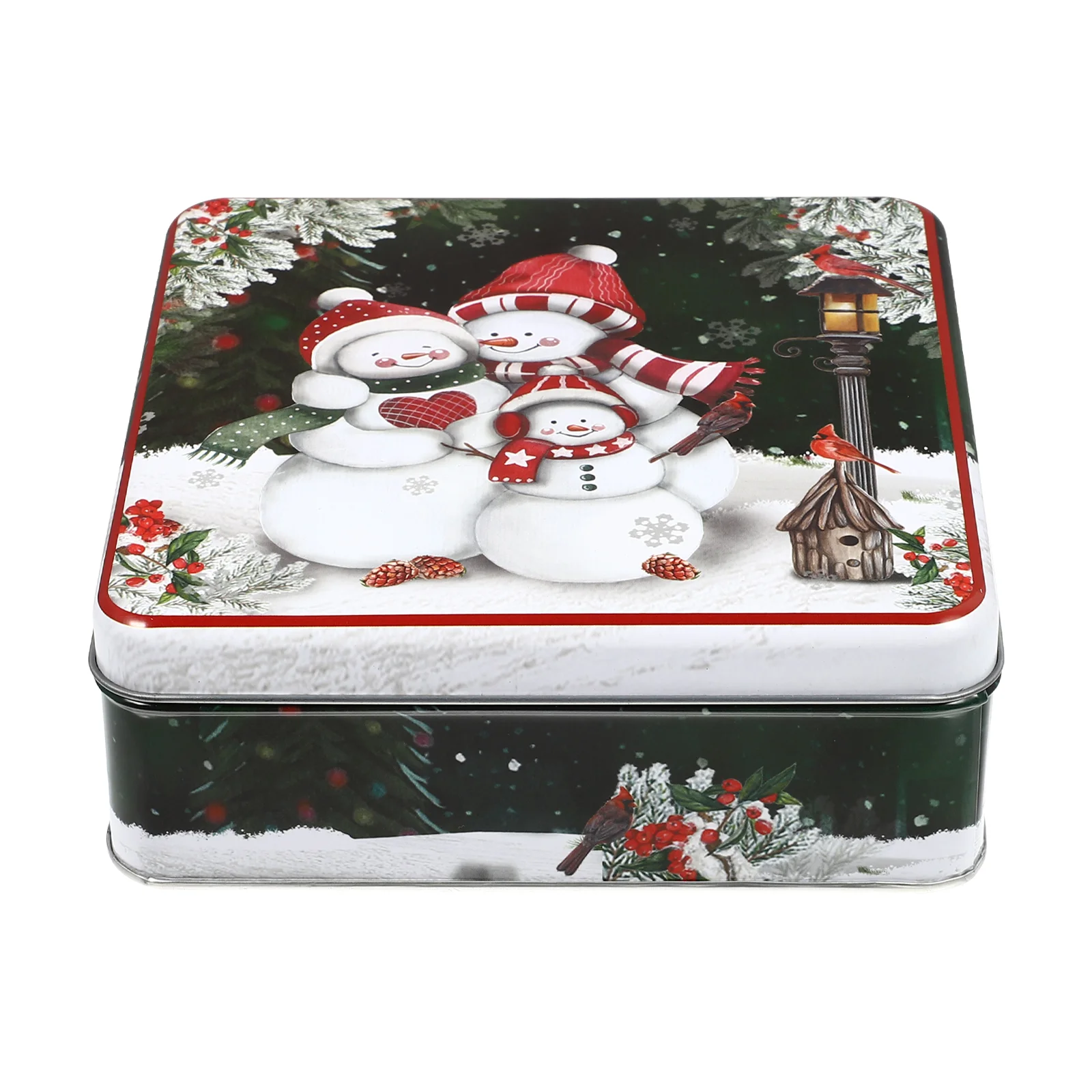 

Christmas Cookie Tins Santa Claus Snowman Tin Boxes Xmas Candy Tins Trick Or Treat Box Holiday Snack Jar Biscuits Container