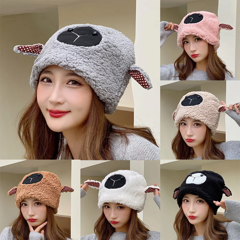 Winter Hats Ear Protection Hats For Women Girls Hedging Cap Warm Cartoon Sheep Korean Sweet Female Lovely Lamb Beanies Caps
Winter Hats Ear Protection Hats For Women Girls Hedging Cap Warm Cartoon Sheep Korean Sweet Female Lovely Lamb Beanies Caps