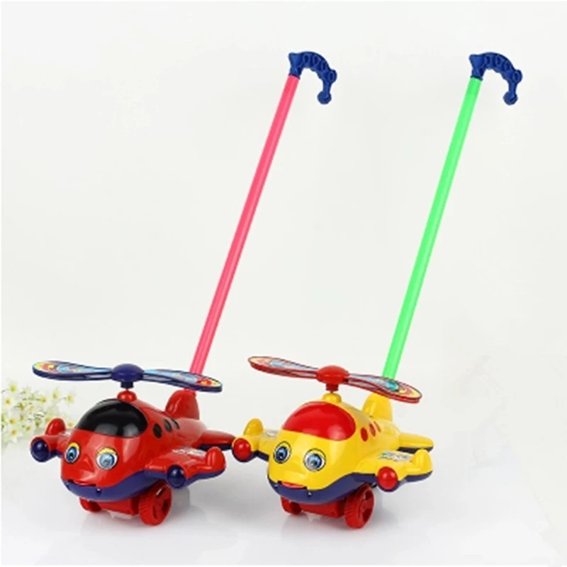 

Push Plane Toy Plastic Push Cart For Baby Toddler Learning Walk Toy Airplane Cart Well Loved And Praised For Children 3-6 Years